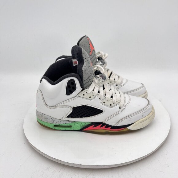 Nike Air Jordan 5 Retro Youth Size 4Y Women 5.5 440888-115 Green Space Jam Shoes - Picture 2 of 11